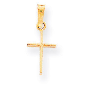 Cross Pendant 14k Gold Polished XR128, MPN: XR128, 886774619378