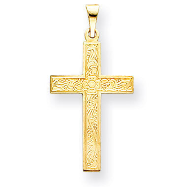 Floral Cross Pendant 14k Gold XR138, MPN: XR138, 883957985138