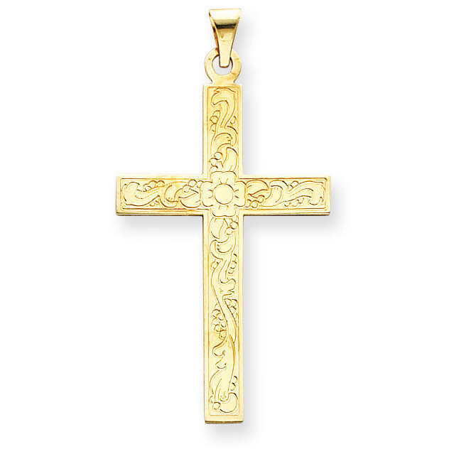 Floral Design Cross Pendant 14k Gold XR140, MPN: XR140, 886774151649