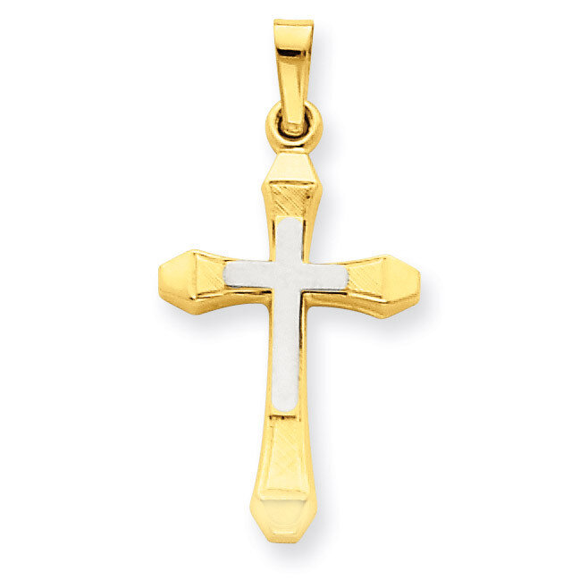 Hollow Cross Pendant 14k Two-Tone Gold XR226, MPN: XR226, 191101544019