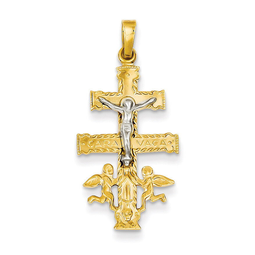 Cara Vaca Crucifix Pendant 14k Two-Tone Gold XR281