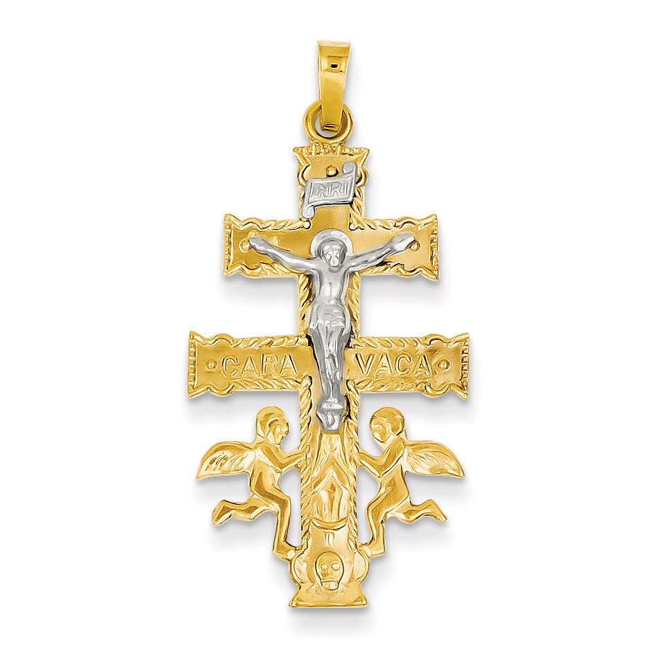 Cara Vaca Crucifix Pendant 14k Two-Tone Gold XR282