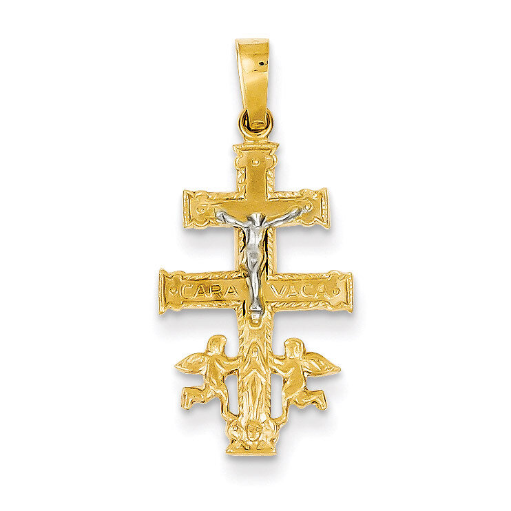 Cara Vaca Crucifix Pendant 14k Two-Tone Gold XR284