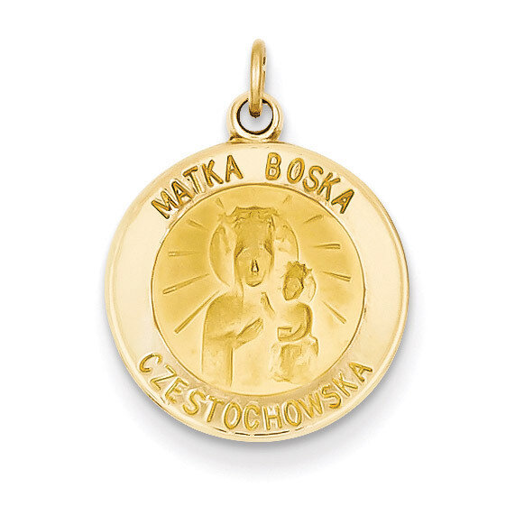 Matka Boska Medal Charm 14k Gold XR344