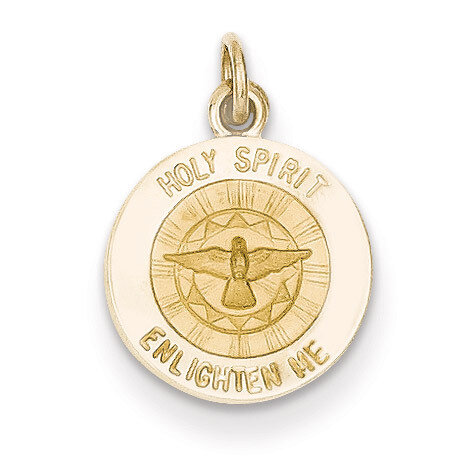 Holy Spirit Medal Charm 14k Gold XR374