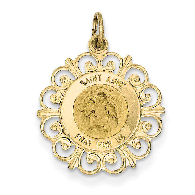 Saint Anne Medal Charm 14k Gold XR395