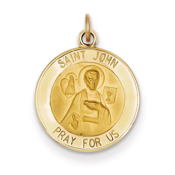 Saint John Medal Charm 14k Gold XR399