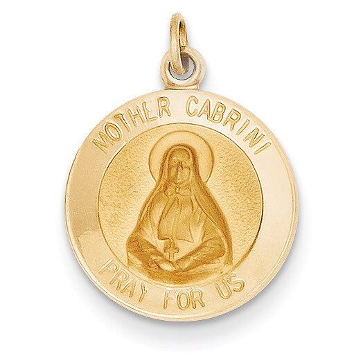 Mother Cabrini Medal Charm 14k Gold XR405