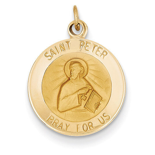 Saint Peter Medal Charm 14k Gold XR412, MPN: XR412, 883957475479
