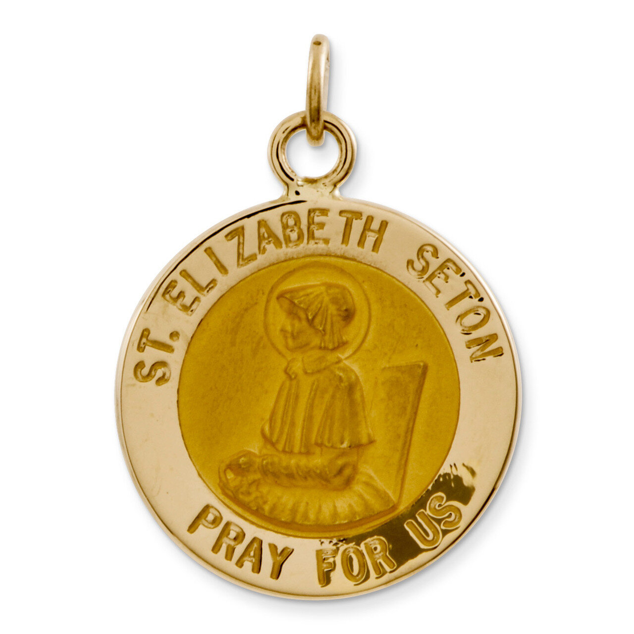 Saint Elizabeth Seton Medal Charm 14k Gold XR413
