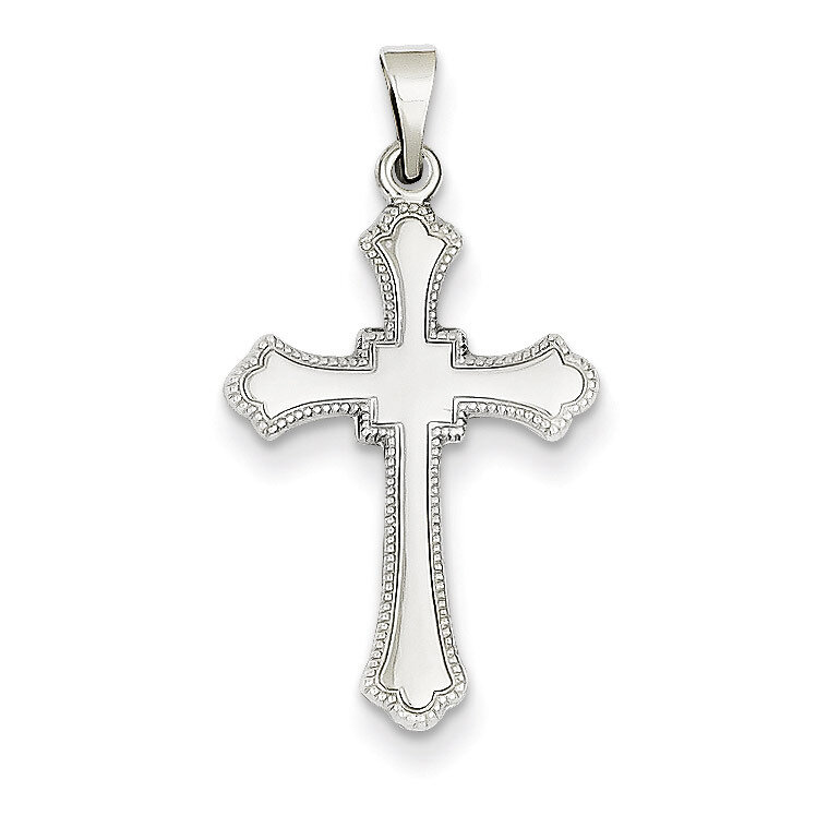 Budded Cross Charm 14k White Gold XR474, MPN: XR474, 883957977775