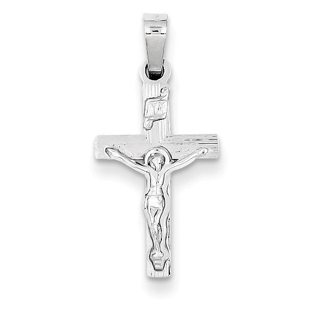INRI Crucifix Charm 14k White Gold XR501