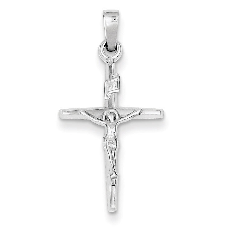 INRI Crucifix Charm 14k White Gold XR508