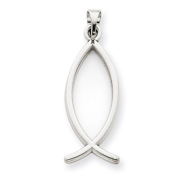 Ichthus Fish Pendant 14k White Gold XR525, MPN: XR525, 883957984803