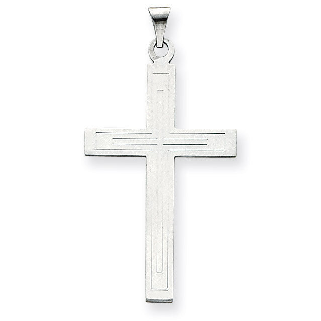 Cross Pendant 14k White Gold XR554