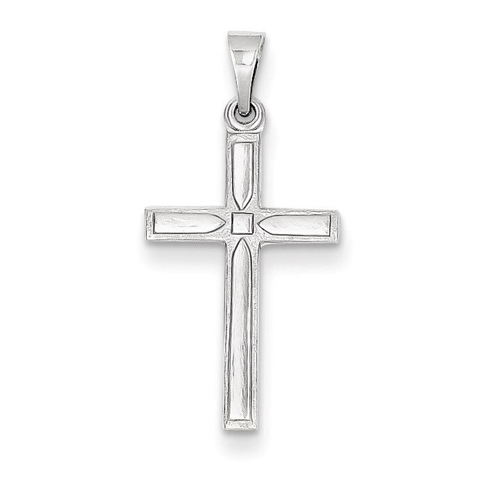 Hollow Cross Pendant 14k White Gold XR560, MPN: XR560, 883957507279
