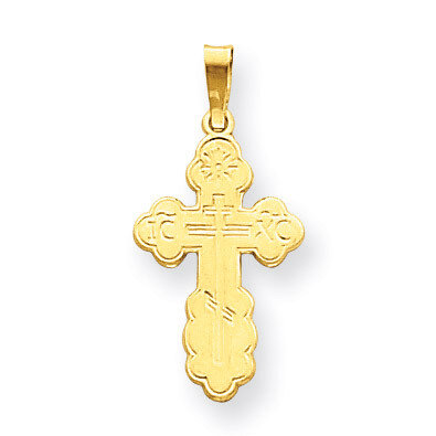Eastern Orthodox Cross Charm 14k Gold XR567