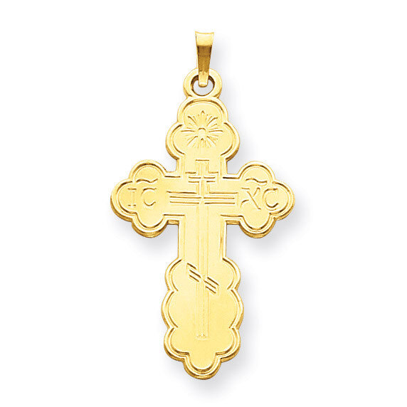 Eastern Orthodox Cross Pendant 14k Gold XR569