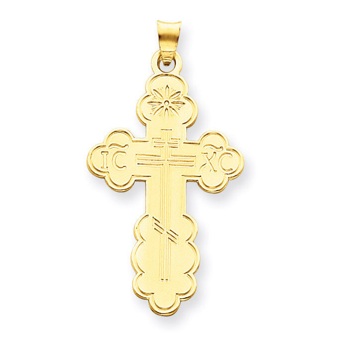 Eastern Orthodox Cross Pendant 14k Gold XR570
