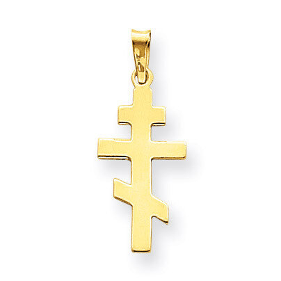 Eastern Orthodox Cross Charm 14k Gold XR575
