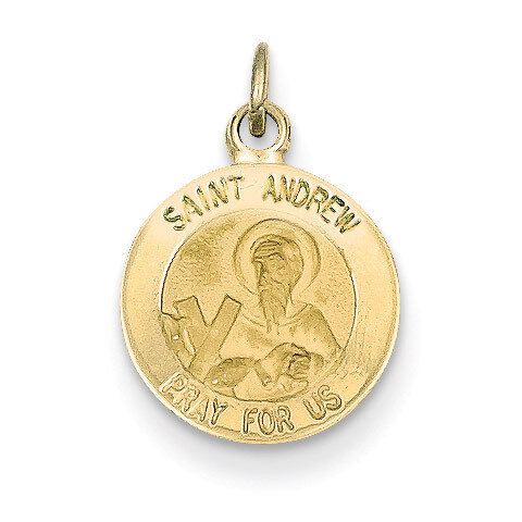 Saint Andrew Medal Charm 14k Gold XR615