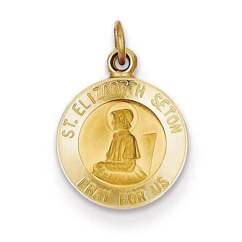 Saint Elizabeth Seton Medal Charm 14k Gold XR617
