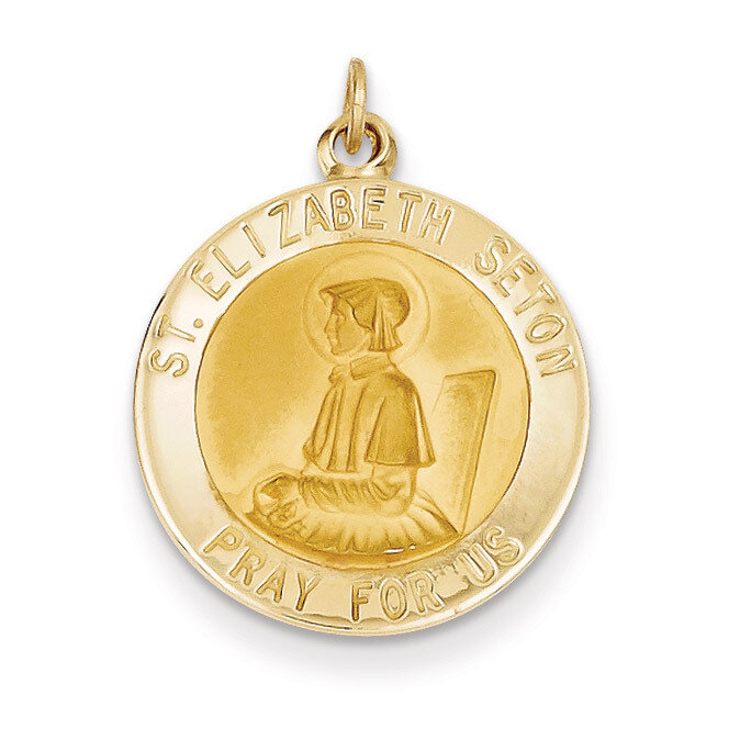 Saint Elizabeth Seton Medal Pendant 14k Gold XR618