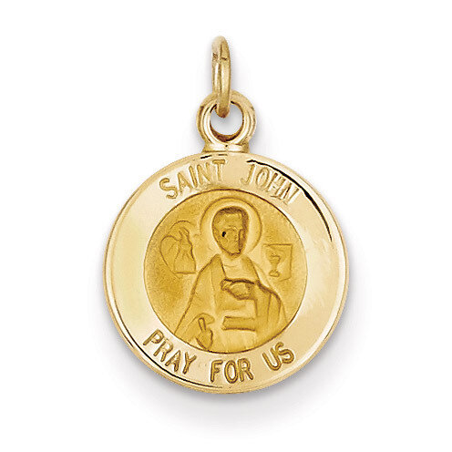 Saint John Medal Charm 14k Gold XR619