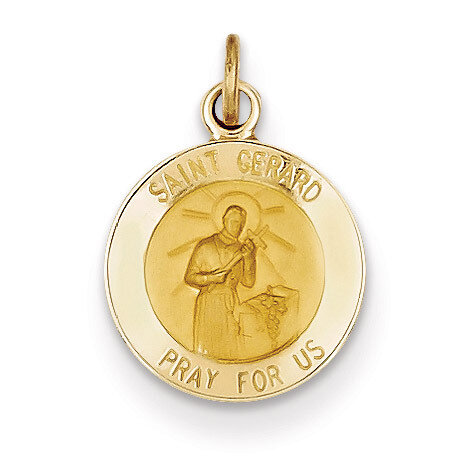 Saint Gerard Medal Charm 14k Gold XR623