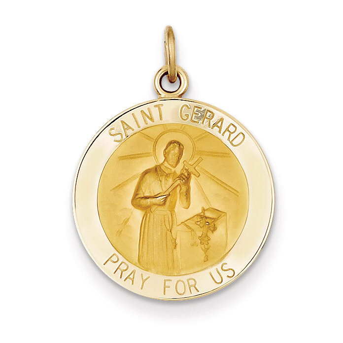 Saint Gerard Medal Pendant 14k Gold XR624