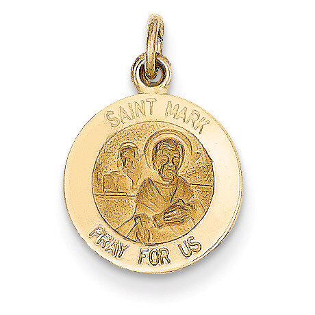 Saint Mark Medal Charm 14k Gold XR627
