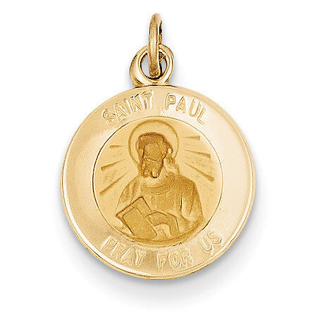 Saint Paul Medal Charm 14k Gold XR631