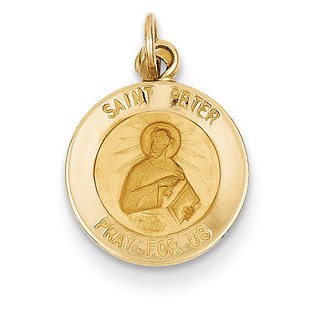Saint Peter Medal Charm 14k Gold XR633