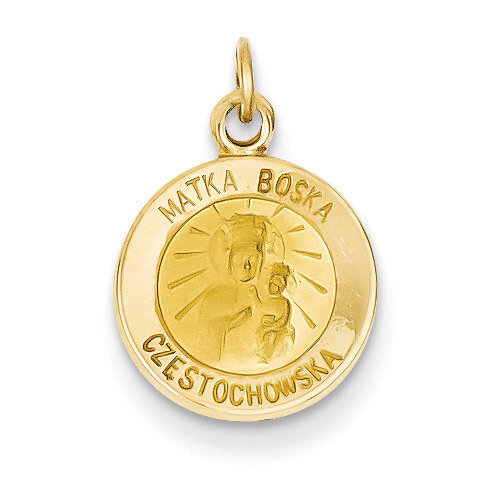 Matka Boska Medal Charm 14k Gold XR654