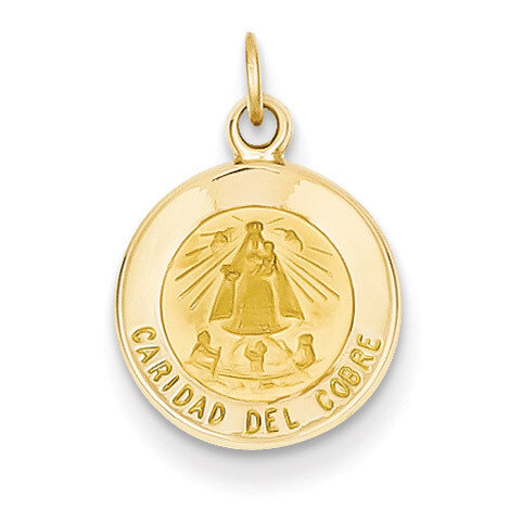 Our Lady of Cuba Medal Charm 14k Gold XR663