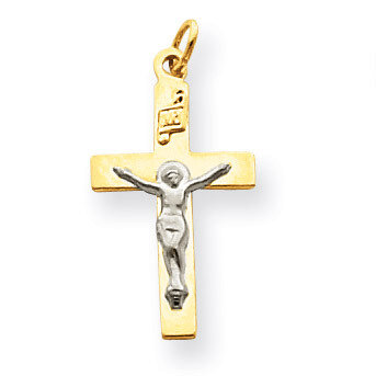 INRI Crucifix Pendant 14k Two-Tone Gold XR725