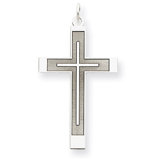 Laser Designed Cross Pendant 14k White Gold XR947, MPN: XR947, 886774132969