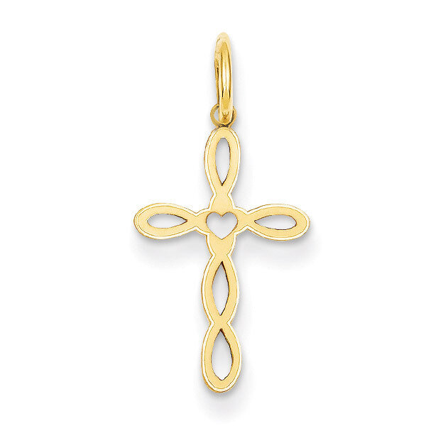 Laser Designed Cross Charm 14k Gold XR952, MPN: XR952, 886774133010