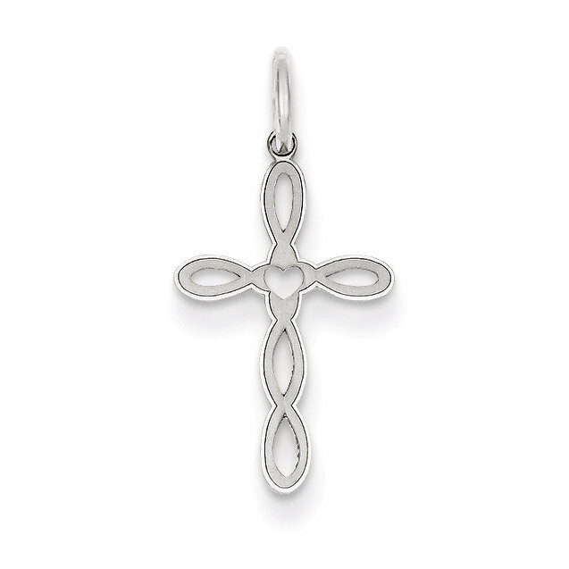 Laser Designed Cross Pendant 14k White Gold XR956, MPN: XR956, 886774133058