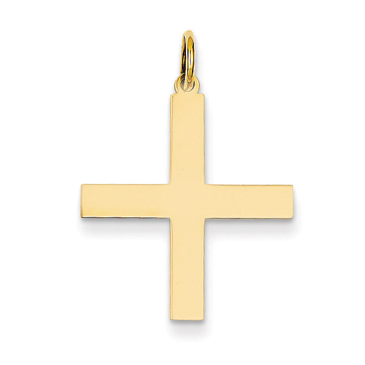 Laser Designed Cross Pendant 14k Gold XR977