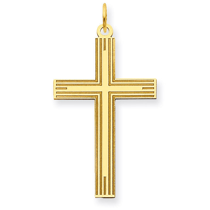 Laser Designed Cross Pendant 14k Gold XR994, MPN: XR994, 886774133423