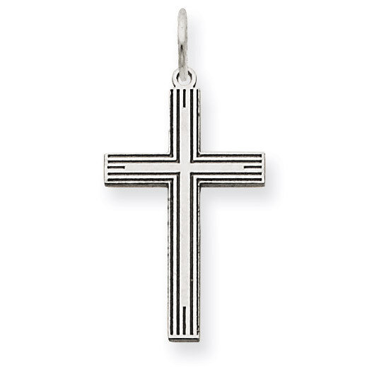 Laser Designed Cross Pendant 14k White Gold XR996, MPN: XR996, 886774133447