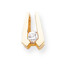 Holds 4mm Stone, Chain Slide Mounting 14k Gold XS502