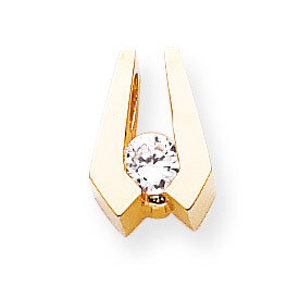 Holds 4.5mm Stone, Chain Slide Mounting 14k Gold XS503