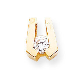Holds 4.5mm Stone, Chain Slide Mounting 14k Gold XS510