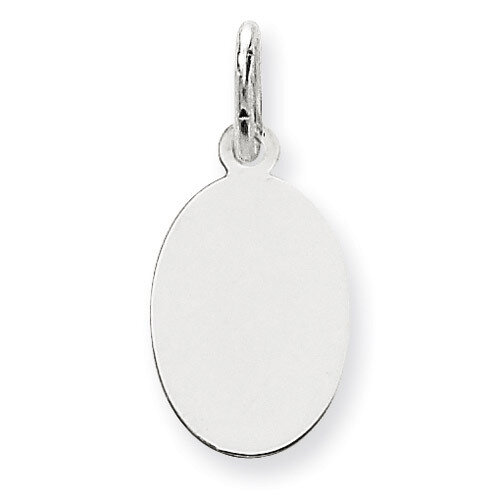 Plain .011 Gauge Oval Engravable Disc Charm 14k White Gold XWM100/11, MPN: XWM100/11, 883957475639
