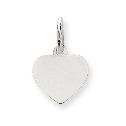 Plain .009 Gauge Engravable Heart Charm 14k White Gold XWM116/09