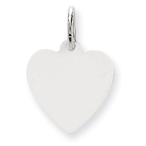Plain .009 Gauge Engravable Heart Charm 14k White Gold XWM117/09