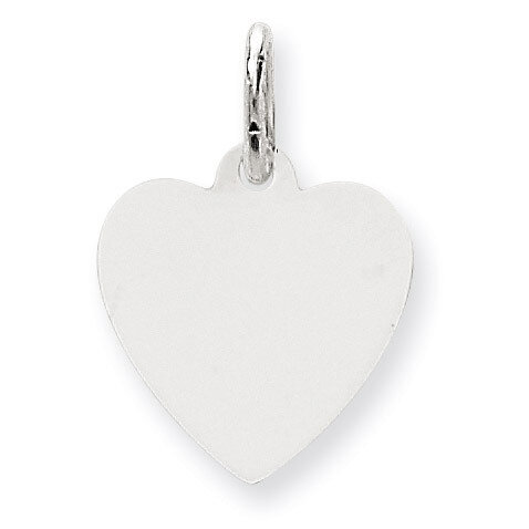 Plain .035 Gauge Engravable Heart Charm 14k White Gold XWM117/35, MPN: XWM117/35, 883957494401