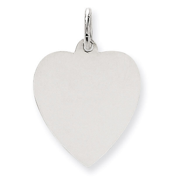 Plain .011 Gauge Engravable Heart Charm 14k White Gold XWM118/11